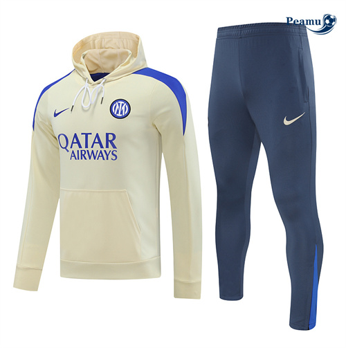 Survetement Sweatshirt à capuche Inter Milan abricot 2024-2025 peamu 3537