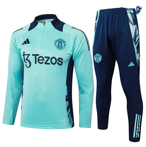 Survetement Manchester United Enfant vert clair 2024-2025 peamu 3588