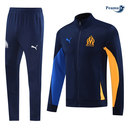 Veste Survetement Marseille bleu royal 2024-2025 peamu 3497