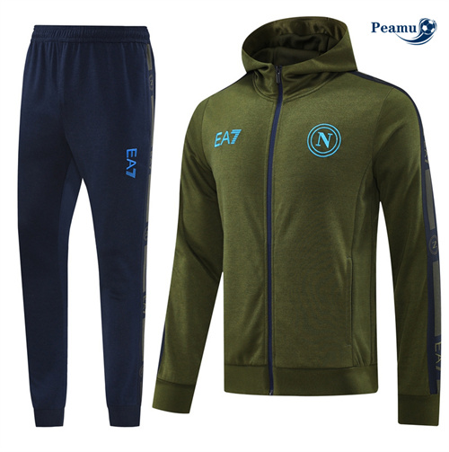 Veste Survetement à capuche Naples vert 2024-2025 peamu 3547