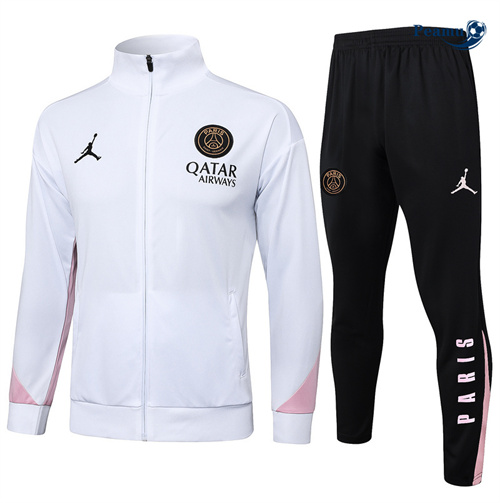 Veste Survetement Paris Saint Germain Blanc 2024-2025 peamu 3498