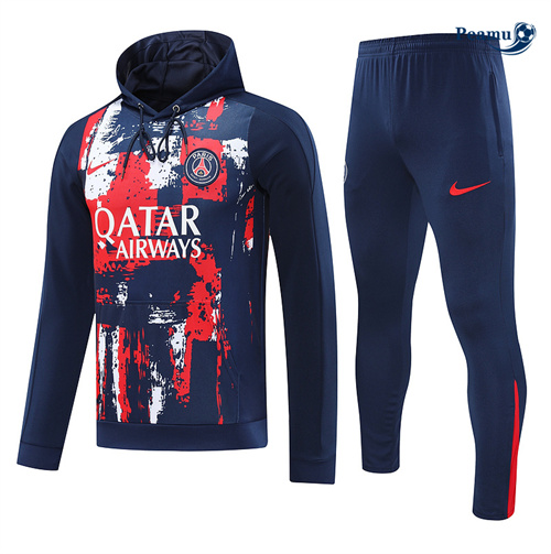 Survetement Sweatshirt à capuche Paris Saint Germain bleu royal 2024-2025 peamu 3499