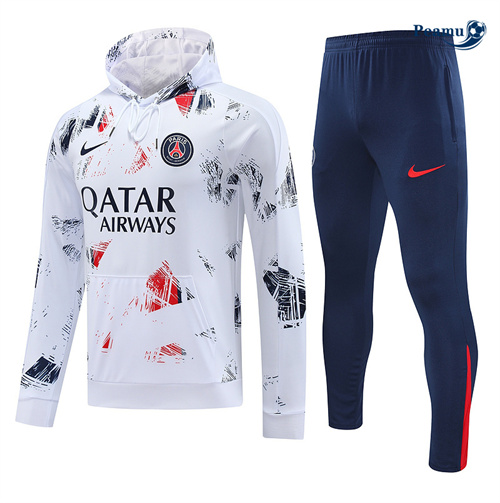 Survetement Sweatshirt à capuche Paris Saint Germain Blanc 2024-2025 peamu 3500