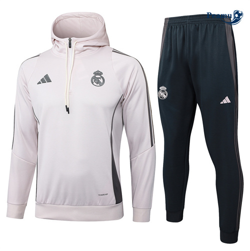 Survetement Sweatshirt à capuche Real Madrid rose clair 2024-2025 peamu 3489
