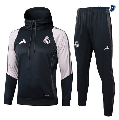 Survetement Sweatshirt à capuche Real Madrid Enfant gris foncé 2024-2025 peamu 3566