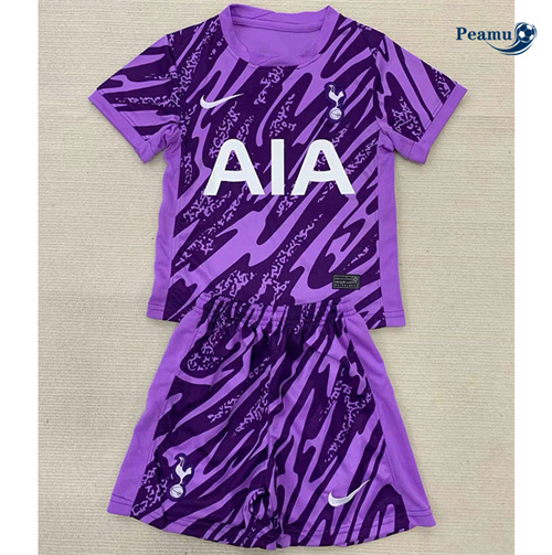 Maillot foot Tottenham Hotspur Enfant Gardien De But Pourpre 2024-2025 peamu 3122
