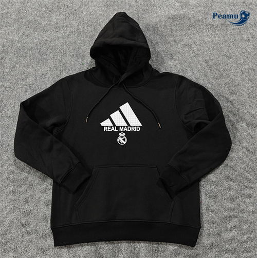 Veste Sweat A Capuche Real Madrid noir 2024-2025 peamu 3648