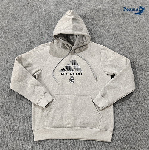 Veste Sweat A Capuche Real Madrid gris 2024-2025 peamu 3649