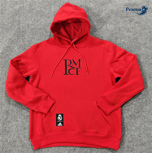 Veste Sweat A Capuche Real Madrid rouge 2024-2025 peamu 3653