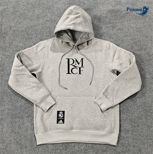Veste Sweat A Capuche Real Madrid gris 2024-2025 peamu 3654
