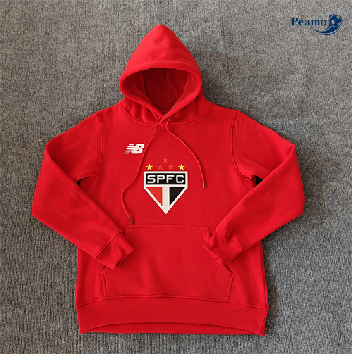 Veste Sweat A Capuche Sao Paulo rouge 2024-2025 peamu 3641