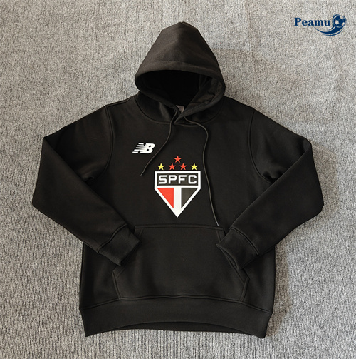Veste Sweat A Capuche Sao Paulo noir 2024-2025 peamu 3642