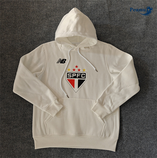 Veste Sweat A Capuche Sao Paulo Blanc 2024-2025 peamu 3643