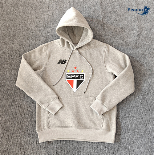Veste Sweat A Capuche Sao Paulo gris 2024-2025 peamu 3644