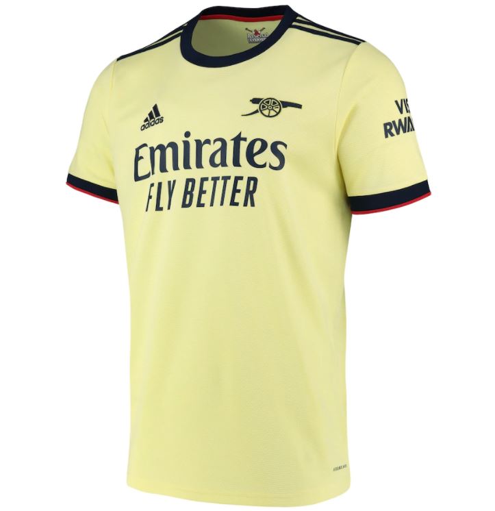 Peamu - Maillot foot Arsenal Exterieur Jaune 2021-2022